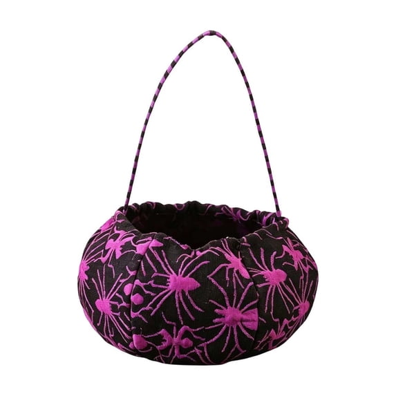 CRAGRSI Spiderweb Halloween Bags Candy Bags for Kids Halloween Party Favors 6.3 x 5.1 Inch Black