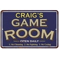 thumbnail image 1 of CRAIG'S Blue Game Room Sign Metal 16 x 24 Matte Finish Metal 116240002092, 1 of 1