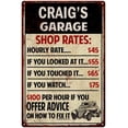 thumbnail image 1 of CRAIG'S Garage Shop Rates Sign Man Cave Decor 16 x 24 Matte Finish Metal 116240010093, 1 of 1