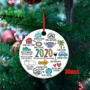 CRAMAX Clearance Sales Items 5pcsChristmas Ornaments 2020 Santa Claus Masked Souvenir Tree Hanging Ornaments