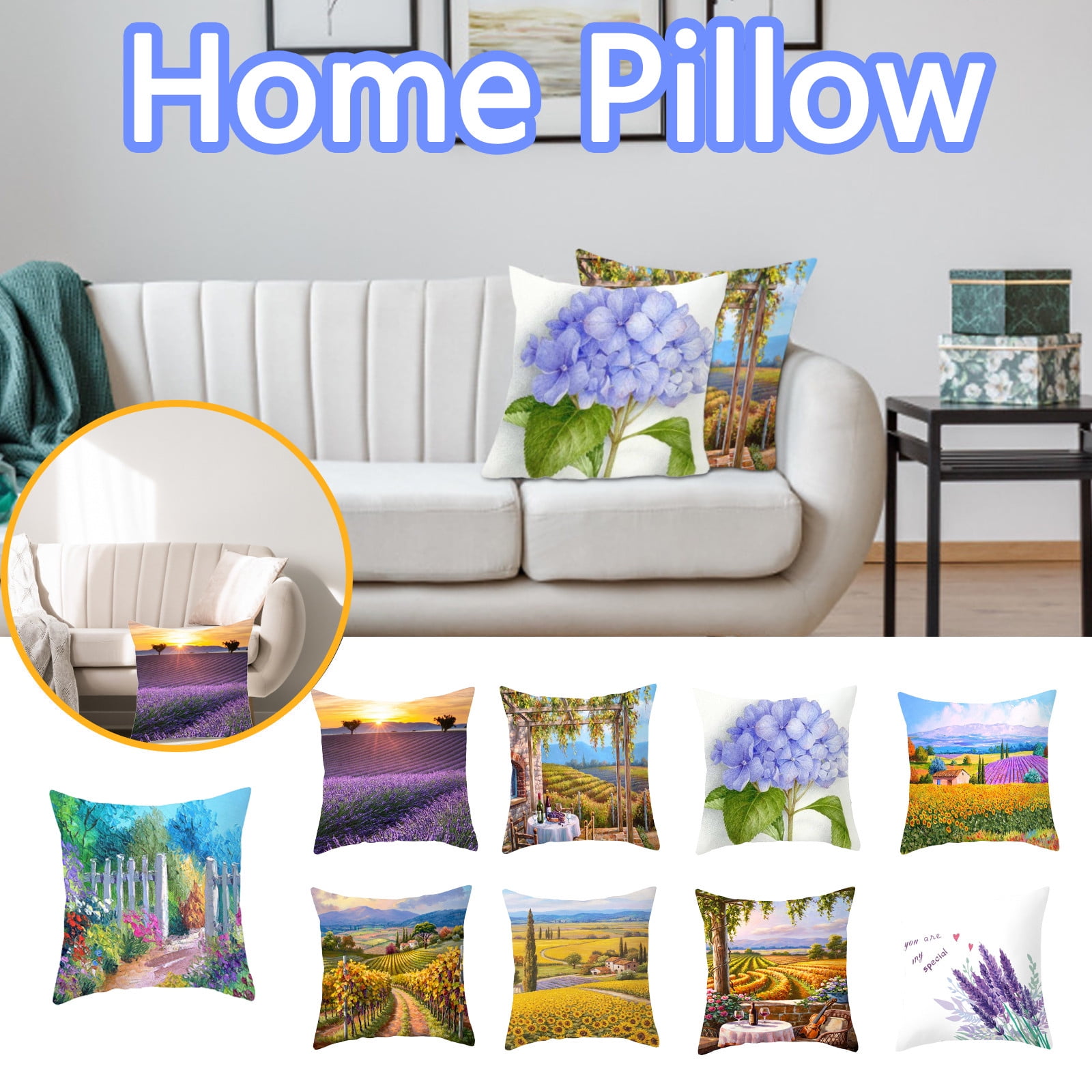 Spring Savings CRAMAX Clearance Lavender Rural Oil Painting Style Peach