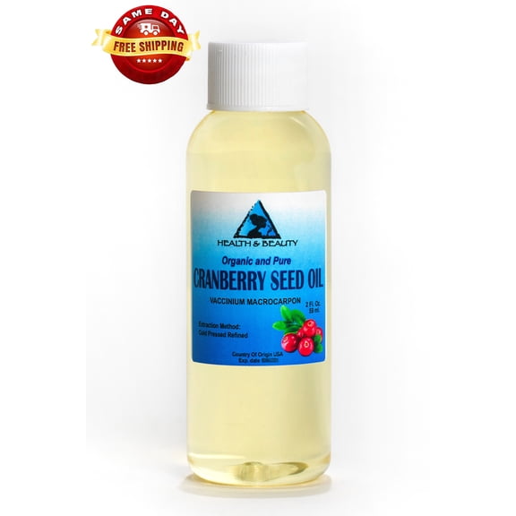 CRANBERRY SEED OIL REFINED ORGANIC COLD PRESSED PREMIUM NATURAL 100% PURE 2 OZ