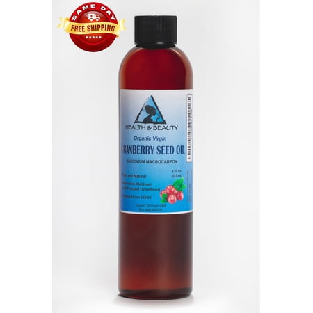 CRANBERRY SEED OIL UNREFINED ORGANIC VIRGIN COLD PRESSED RAW NATURAL PURE 8 OZ