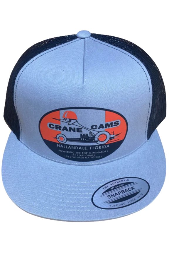 CRANE CAMS Top Eliminator Trucker Flat Bill Hat Adjustable fit Hot Rods Drag Racing