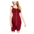 thumbnail image 1 of CRAVE FAME Womens Maroon Sleeveless Body Con Cocktail Dress XS, 1 of 2