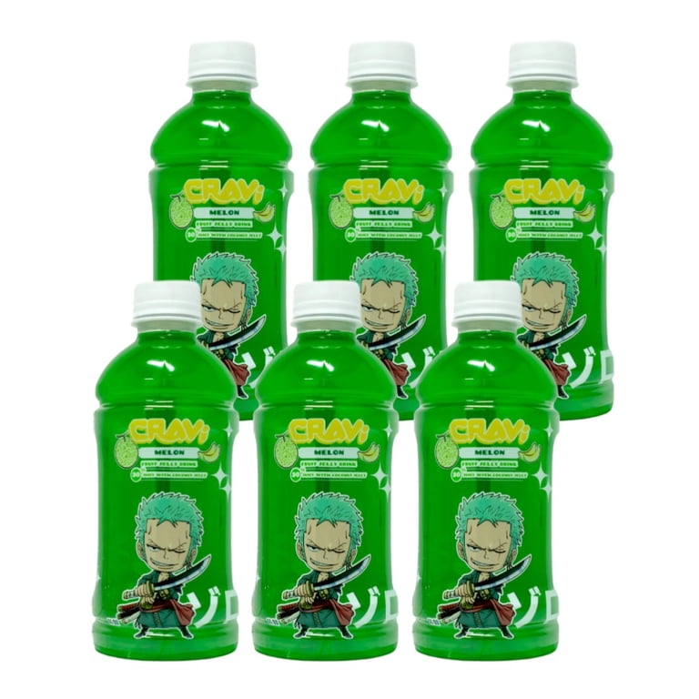 CRAVI One Piece Coconut Jelly Melon Fruit Drinks, 6 pk, 30% Juice