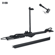 CRAVOT Foldable Hitch Bike Rack for 2 Receiver, Holds 1 Bike with 5 Fat Tires, Steel Construction