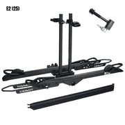 CRAVOT E225 Foldable Hitch 2-Bike Rack, 5" Fat Tire Support, Fits RV/SUVs/Trucks SUVs, 2" Receiver