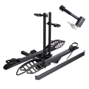 CRAVOT E2 Foldable Hitch 2-Bike Rack, 5 Fat Tire Support, Fits RV/SUVs/Trucks SUVs, 2 Receiver
