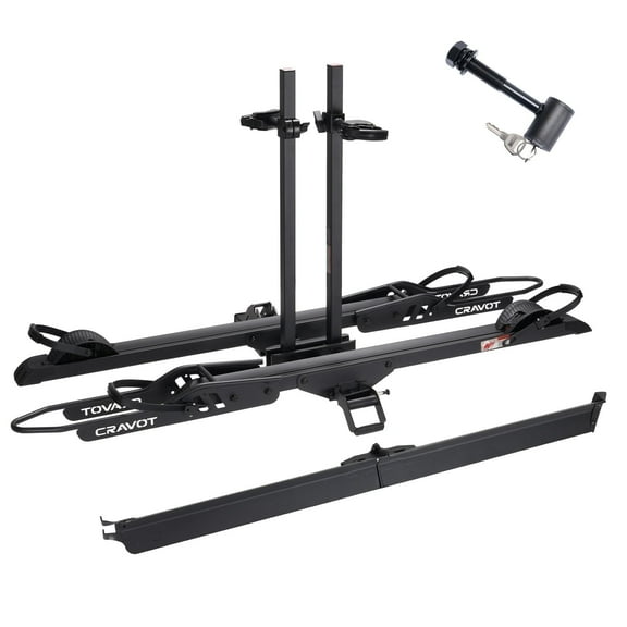 CRAVOT E2 PLUS Foldable Hitch 2-eBike Rack, 200 LBS Capacity, 2" Receiver