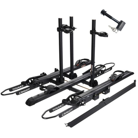 CRAVOT S3 Hitch 3-Bike Rack, 300 LBS Capacity, 2’’ Receiver