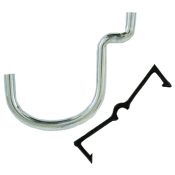 CRAWFORD 14158 Peg Hook, Black/Silver, Zinc