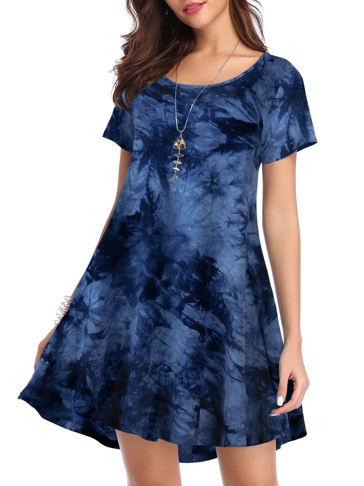 CRAYNER Women's Casual Summer Dress, Short Sleeve Swing TShirt — free download