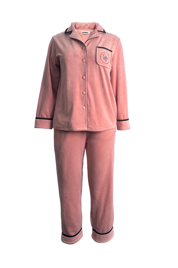 Women's Pajamas Set 2 Piece Long-Sleeve Cotton Pajama Set For Women Pink