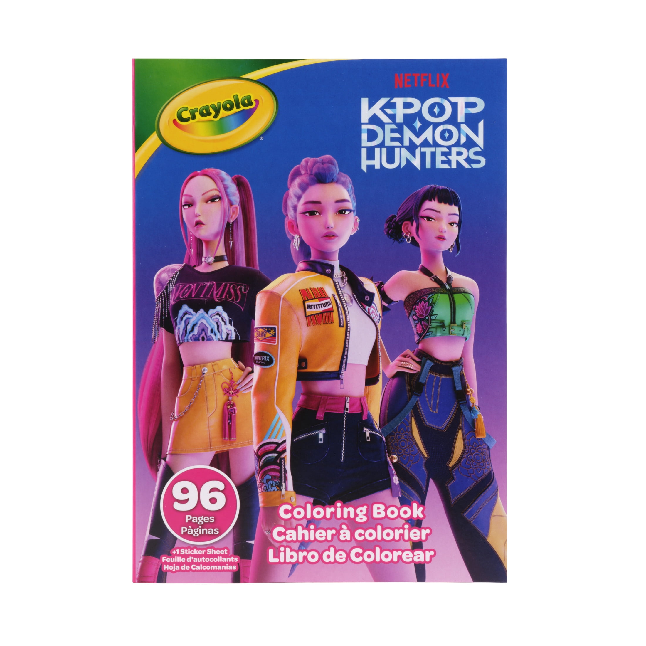 Crayola K-Pop Demon Hunters Coloring Book, 96 Pgs, Arts and Crafts