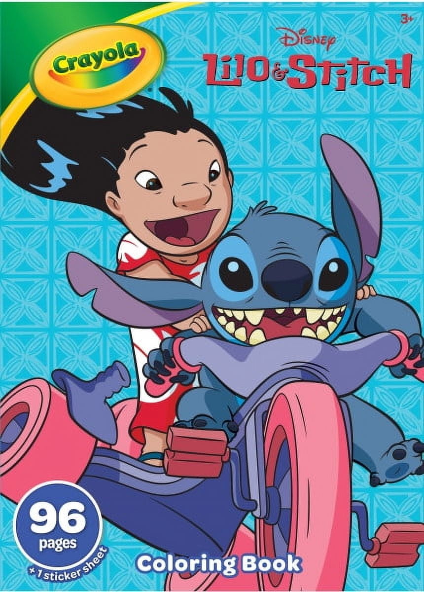 Crayola 96pg Coloring Book w/Sticker Sheet, Lilo & Stitch - Walmart.com