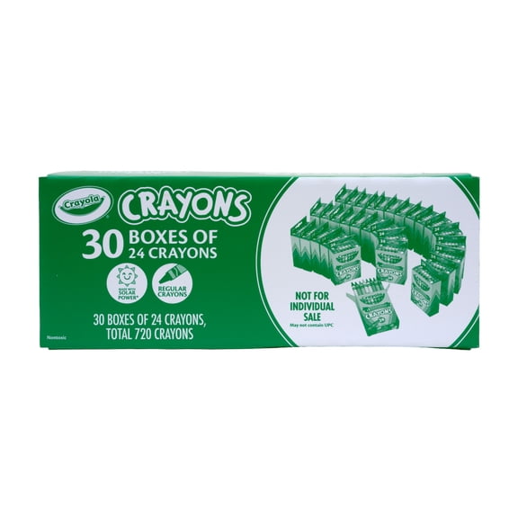Crayola Crayons Bulk (30 Boxes of 24), Classroom Essentials for Teachers, Kindergarten & Elementary School Supplies, Art Teacher Gift, Ages 3+