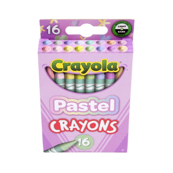 Crayola Pastel Crayons, 16ct, Pearlescent Art Supplies, Cute School Supplies, Classroom Must Haves, Kid & Teacher Gift, Ages 3+