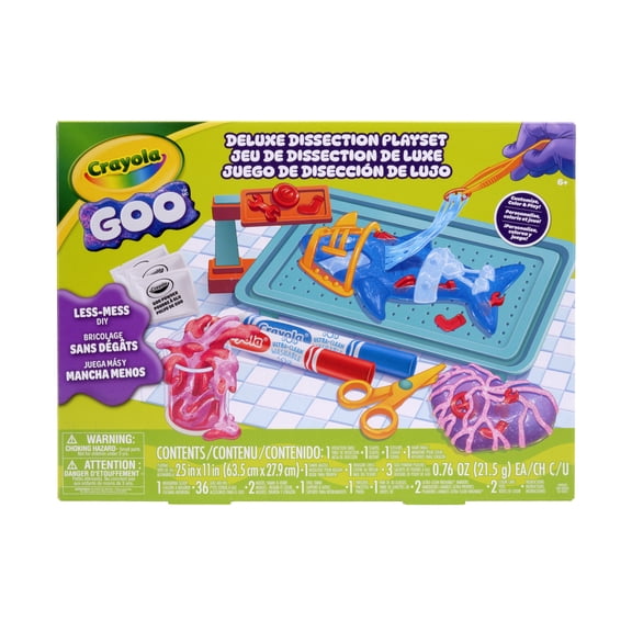 Crayola Goo Dissection Playset, Science-Themed Slime Kit for Kids, STEM Toy, Less Mess Slime Making, DIY Arts & Crafts Set, Ages 6+