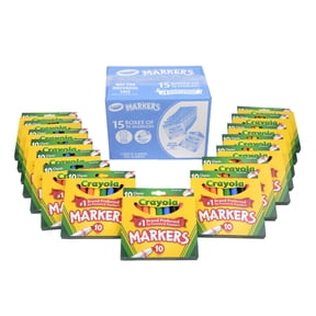 Crayola Broad Line Markers Bulk (15 Boxes of 10), Classroom Essentials for Teachers, Kindergarten & Elementary School Supplies, Art Teacher Gift, Ages 3+