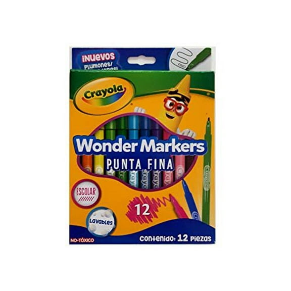 Wonder Markers Crayola Fine Point Washable Down 12