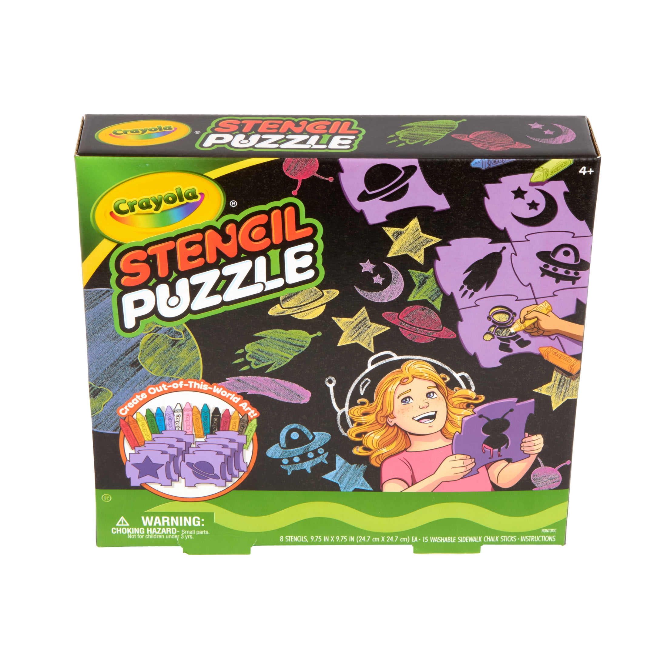 Crayola Sidewalk Chalk Stencils (8ct), Outdoor Games and Toys for