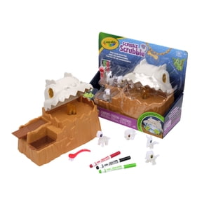 Crayola Scribble Scrubbie Dino Glow Mountain Playset, Glow in the Dark Dinosaur Toy, Creative Play, Art Toys & Gifts for Kids, Ages 3+