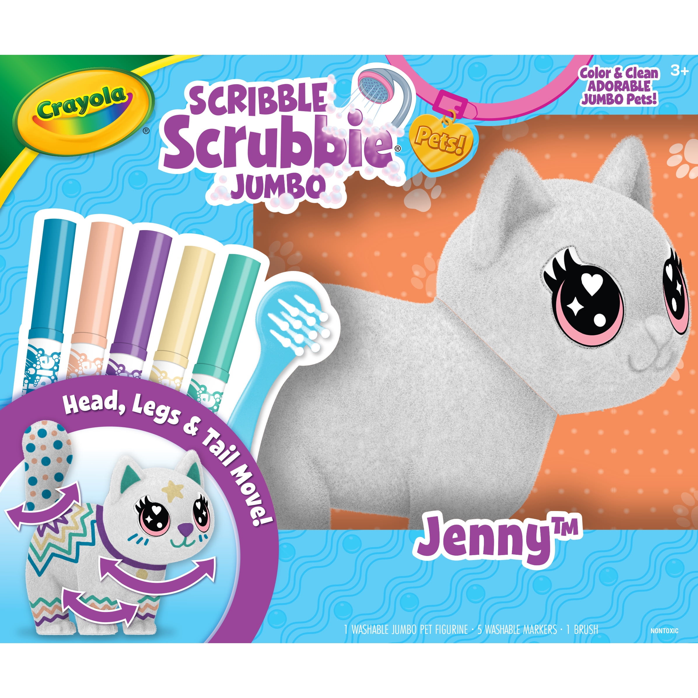 CRAYOLA SCRIBBLE SCRUBBIE JUMBO PET JENNY - Walmart.com