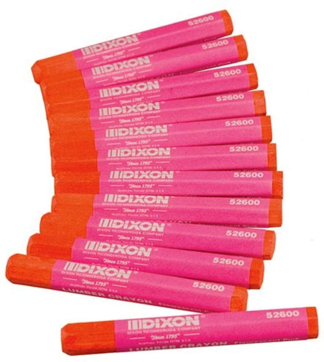 CRAYON - FLUORESCENT PINK - (12/PKG)