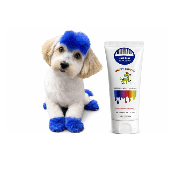 CRAZY LIBERTY Dog Hair Dye, DARK BLUE 2.8 Fl Oz, For professional use. Non Toxic, Ammonia Free.