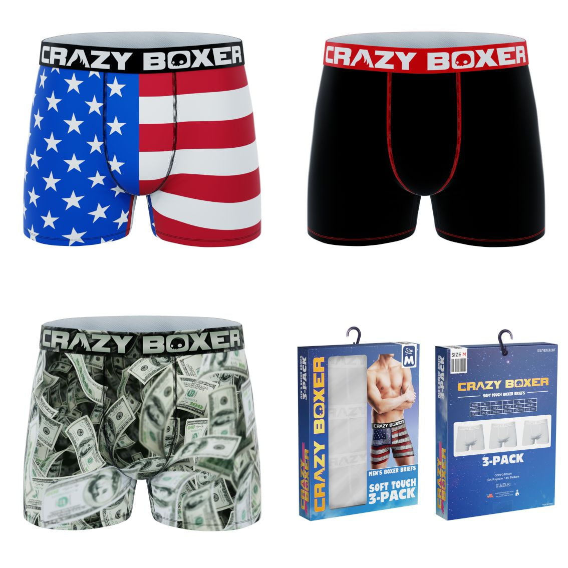 Bandera Americana Mens Boxer Briefs, paquetes Colombia Ubuy