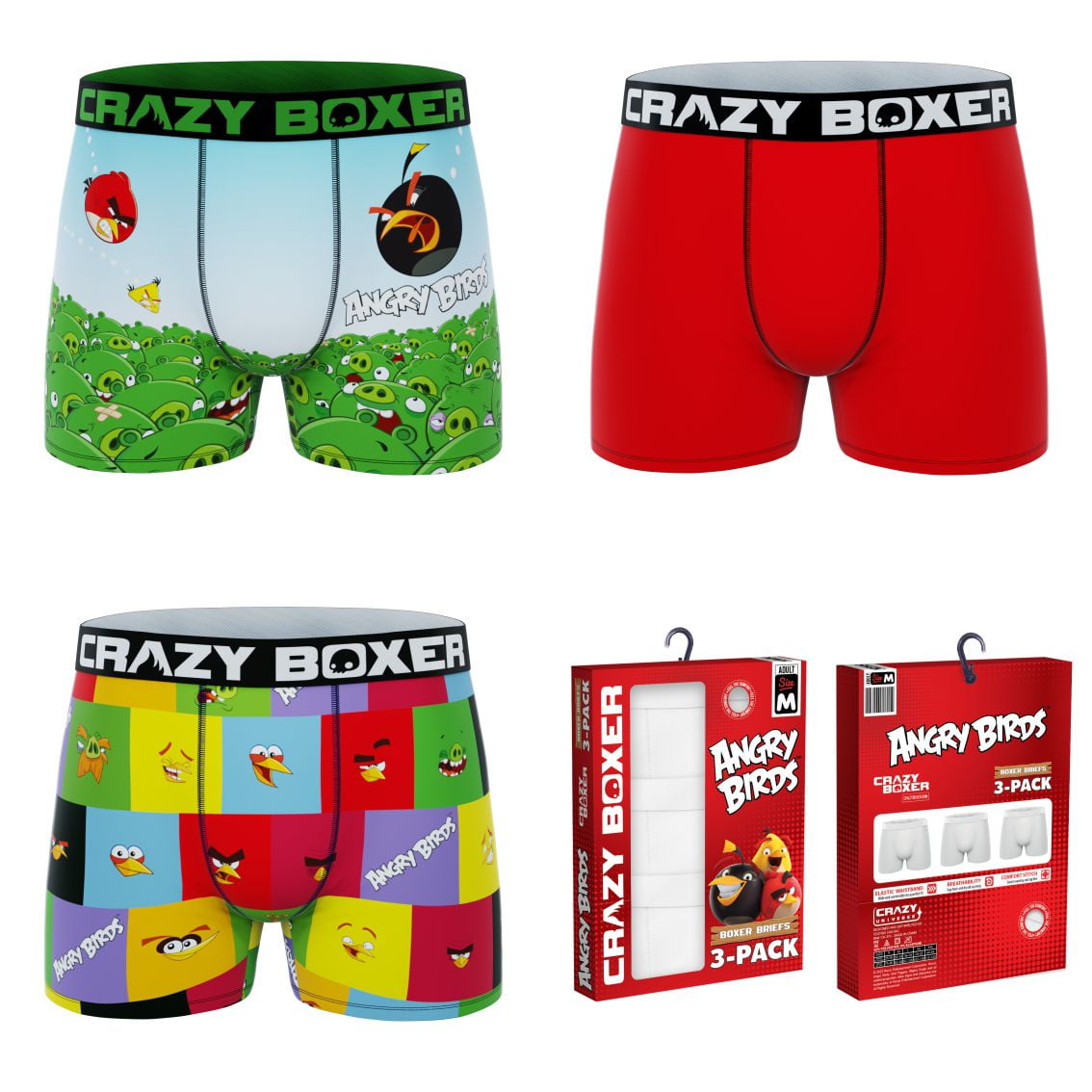 CRAZYBOXER Kellogg's Cereal Boxes Men's Boxer Briefs (3 pack) - ShopperBoard