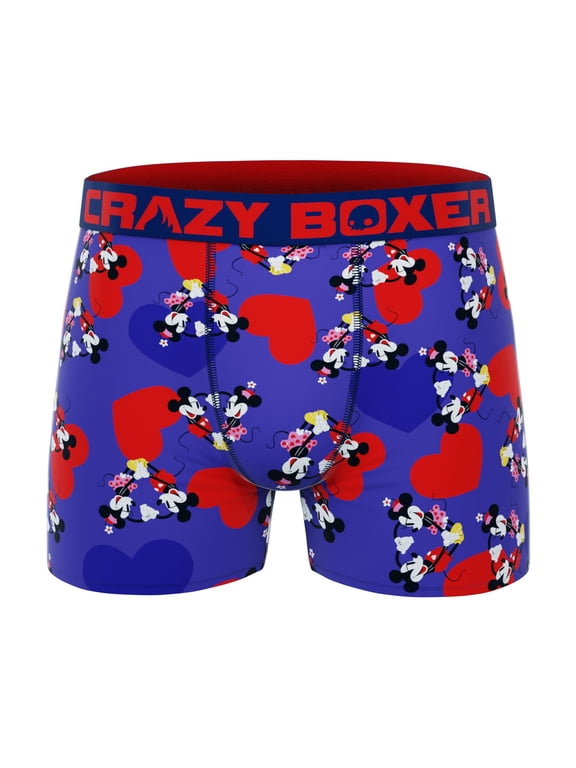 Disney Mickey Purple Hearts Men's Boxer Briefs