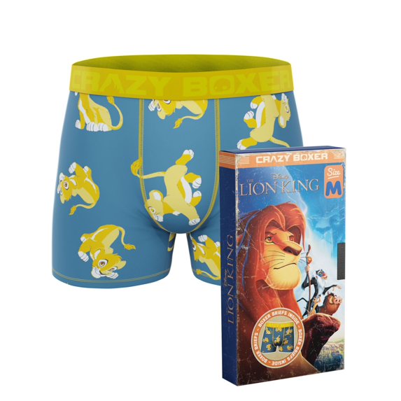 CRAZYBOXER Disney The Lion King Men's Boxer Briefs (VHS Box)