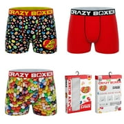 CRAZYBOXER Jelly Belly Beans; Men's Boxer Briefs, 3-Pack