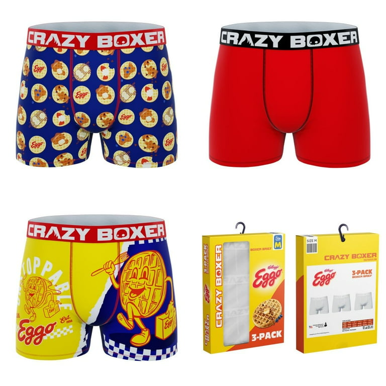 CRAZYBOXER Kellogg s Eggo Men s Boxer Briefs 3 Pack Walmart