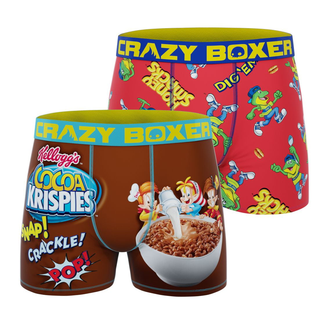 CRAZYBOXER Kelloggs Cereal Club Men's Boxer Briefs (2 pack) - Walmart.com