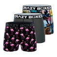 thumbnail image 1 of CRAZYBOXER Men's Underwear Breathable Resistant Boxer Brief Distortion-free (3 PACK), 1 of 7