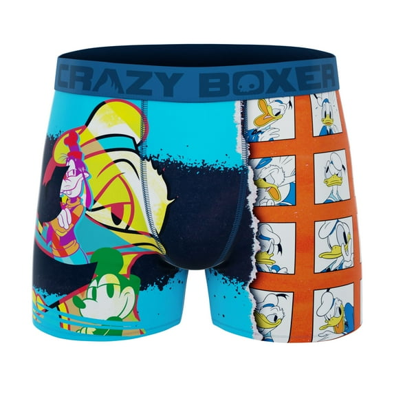 CRAZYBOXER Men's Underwear Disney Classic Breathable Lightweight Boxer Brief Comfortable