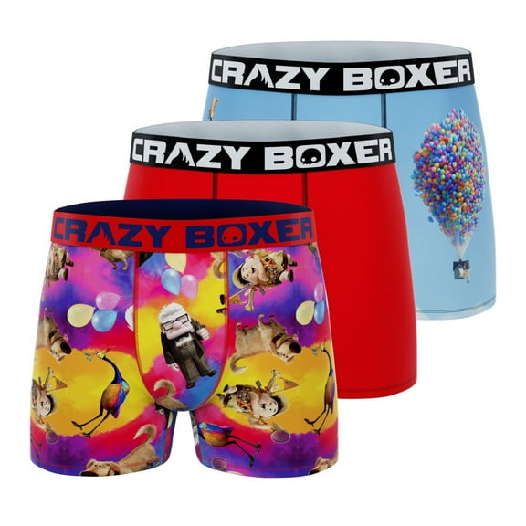 CRAZYBOXER Men's Underwear Disney Classic Lightweight Breathable Boxer Brief Distortion-free (3 PACK)