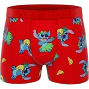 CRAZYBOXER Men's Underwear Disney Lilo & Sitch Hawaii Stretch Breathable Boxer Brief Anti-irritation