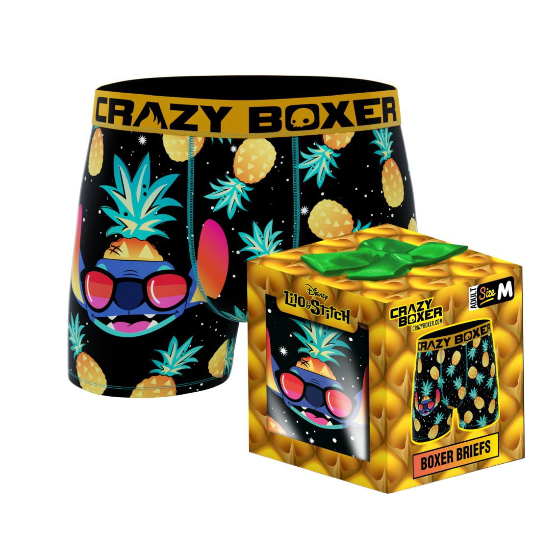 CRAZYBOXER Men's Underwear Disney Lilo & Sitch Pineaple Stretch Breathable Boxer Brief Anti