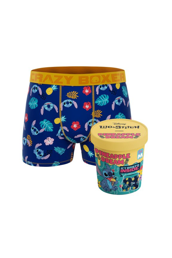 Men's Underwear Disney Lilo & Sitch Pineaple Stretch Breathable Boxer Brief Anti-irritation Creative Packaging