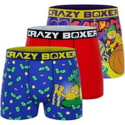 CRAZYBOXER Men's Underwear Garfield Resistant Lightweight Boxer Brief Non-slip waistband (3 PACK)