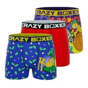 CRAZYBOXER Men's Underwear Garfield Resistant Lightweight Boxer Brief Non-slip waistband (3 PACK)