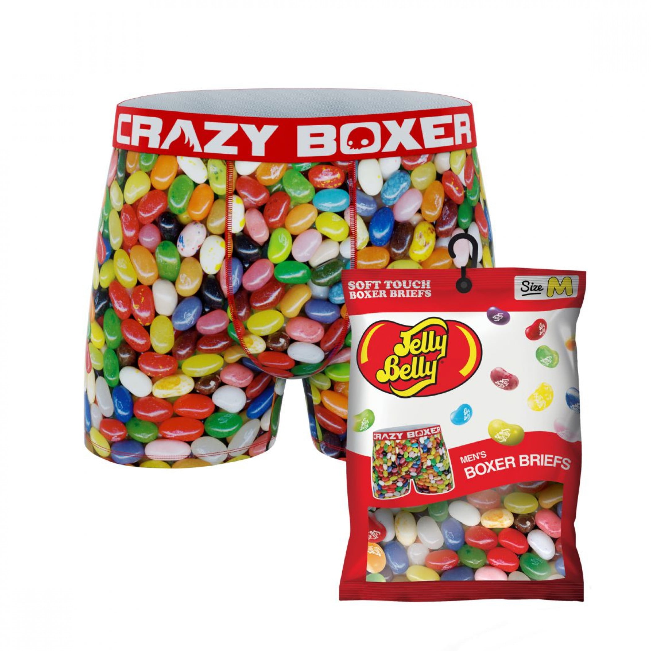 CRAZYBOXER Men's Underwear Jelly Belly Beans Stretch Breathable Boxer Brief Antiirritation