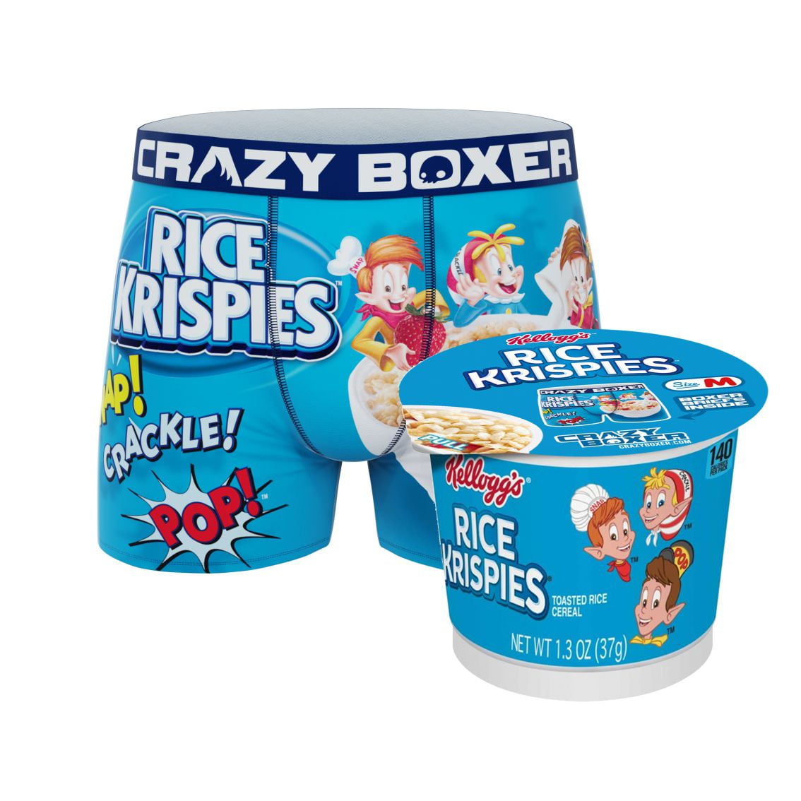 CRAZYBOXER Men's Underwear Kellogg's Rice Krispies Stretch Breathable Boxer Brief Anti