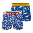 thumbnail image 1 of CRAZYBOXER Men's Underwear Kelloggs Lightweight Resistant Boxer Brief Soft (2 PACK), 1 of 5