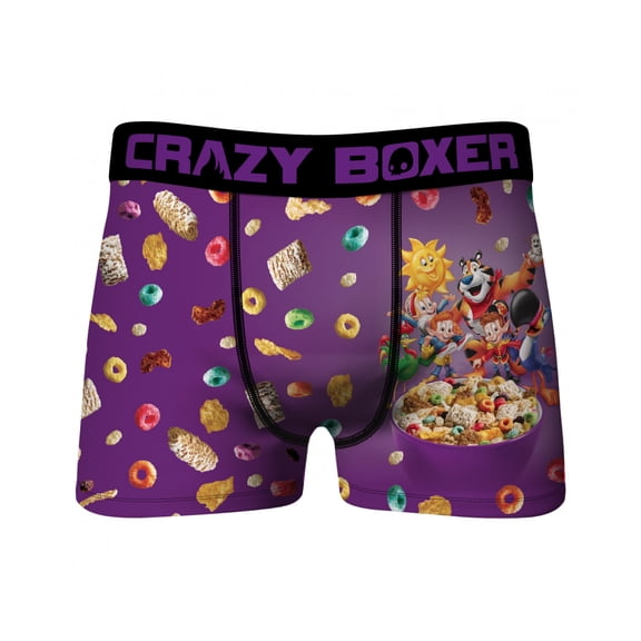 CRAZYBOXER Men's Underwear Kelloggs Resistant Lightweight Boxer Brief Non-slip waistband