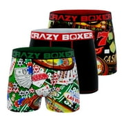 CRAZYBOXER Men's Underwear Resistant Freedom of movement Boxer Brief Perfect fit (3 PACK)